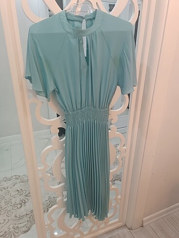Mint yeşili 40 beden elbise