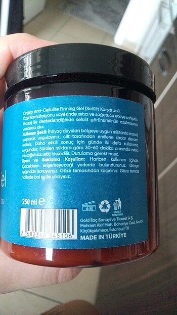 Diğer Orginx selülit jeli