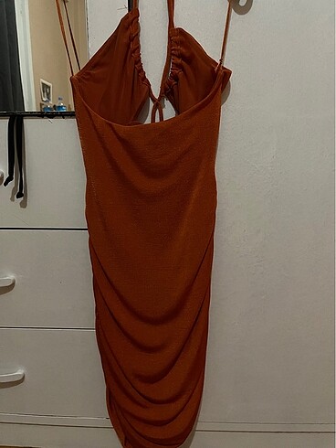 xs Beden Bershka mini elbise turuncu