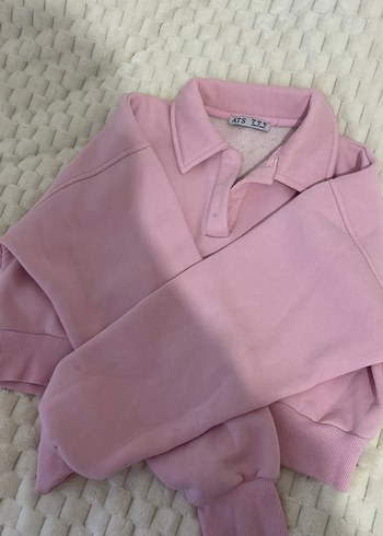 Pembe Kadın Sweatshirt - Görsel 2