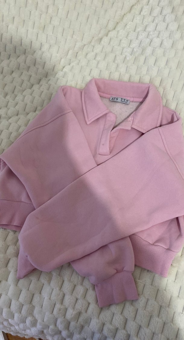 Pembe Kadın Sweatshirt - Görsel 2