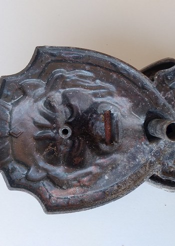 Kahverengi Aslan Figürlü Kapı Tokmağı vintage - Görsel 2