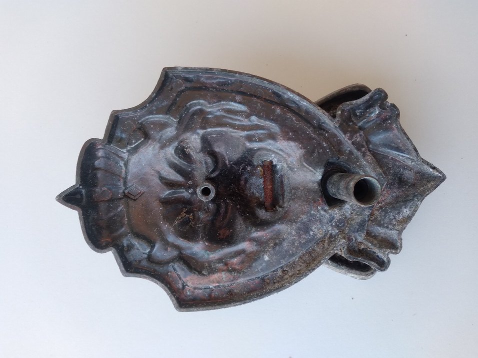 Kahverengi Aslan Figürlü Kapı Tokmağı vintage - Görsel 2