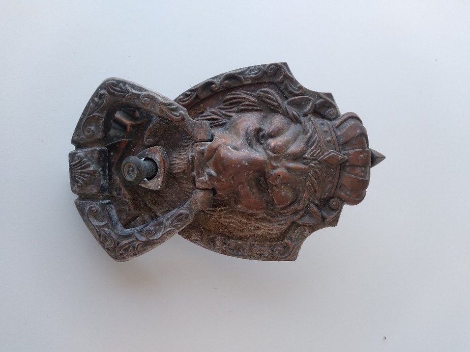 Kahverengi Aslan Figürlü Kapı Tokmağı vintage - Görsel 4