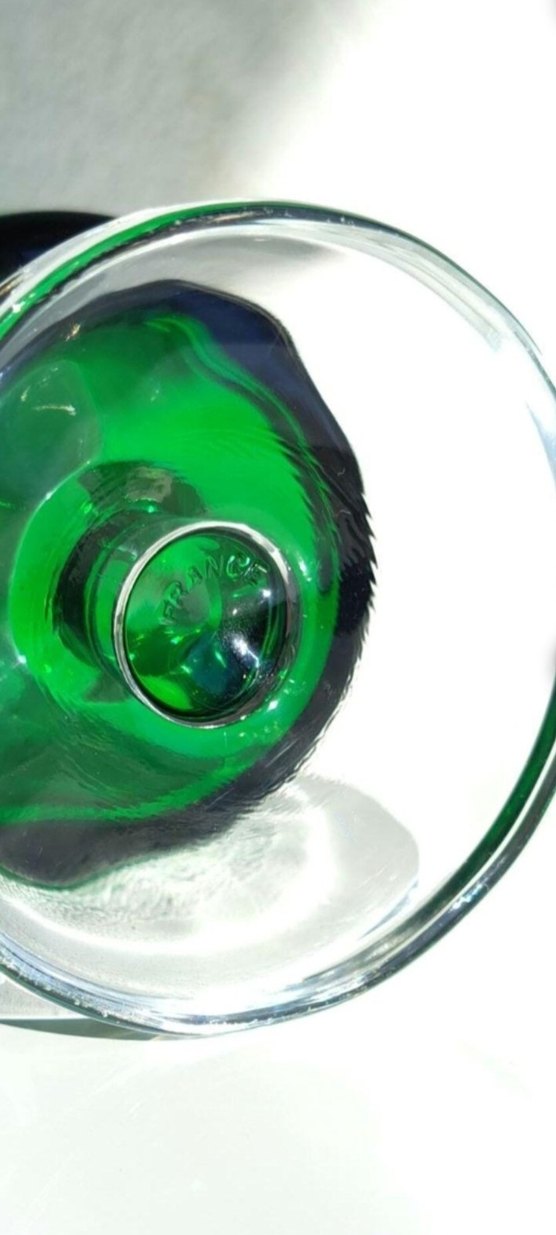 Luminarc Yeşil Cam Kadeh vintage - Görsel 3