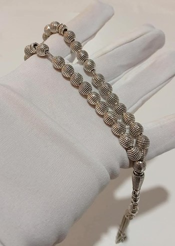 925 AYAR GÜMÜŞ KAPLAMA HARİKA TESBİH - Görsel 13