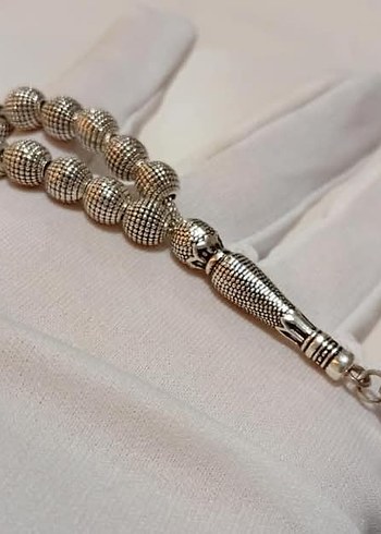 925 AYAR GÜMÜŞ KAPLAMA HARİKA TESBİH - Görsel 4