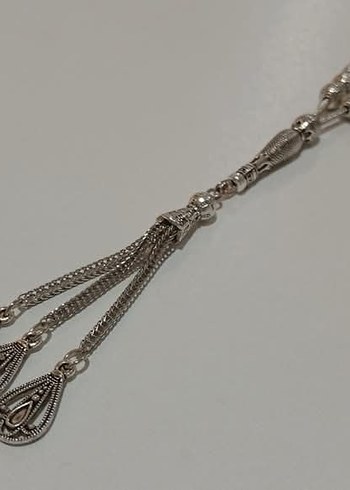 925 AYAR GÜMÜŞ KAPLAMA HARİKA TESBİH - Görsel 11