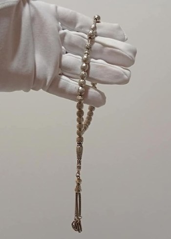 925 AYAR GÜMÜŞ KAPLAMA HARİKA TESBİH - Görsel 3