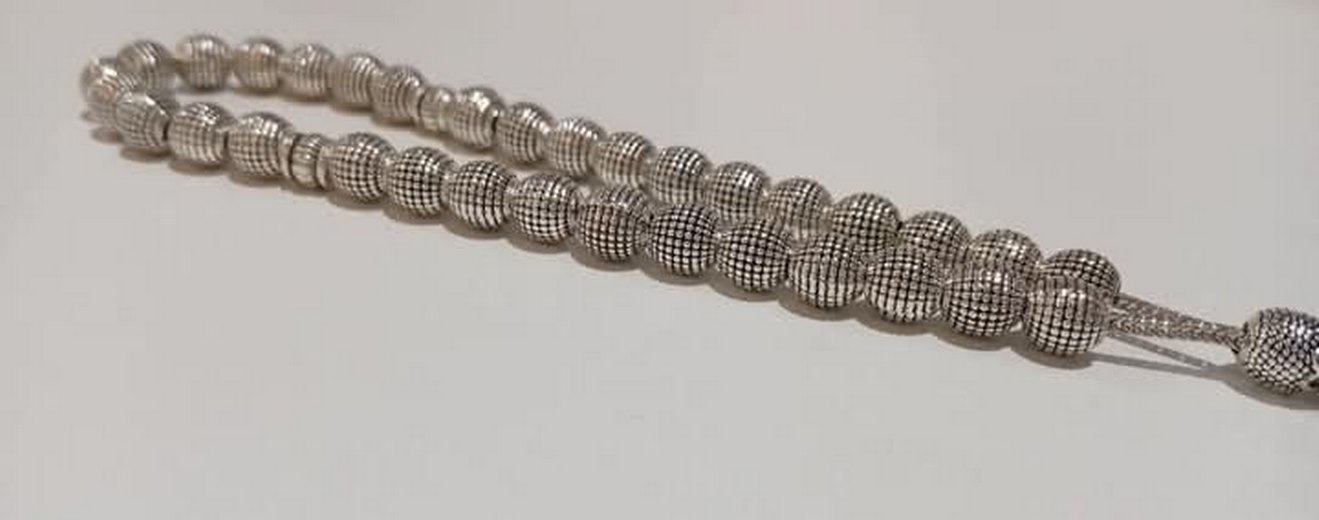 925 AYAR GÜMÜŞ KAPLAMA HARİKA TESBİH - Görsel 2