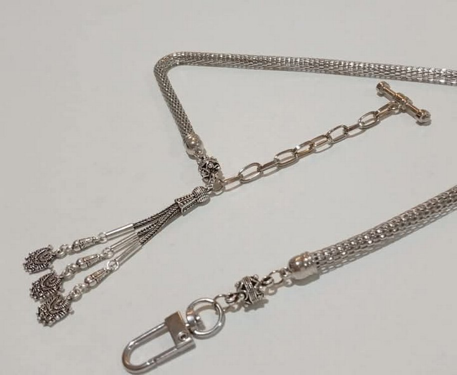 CEP SAATİ KÖSTEK ZİNCİRİ GÜMÜŞ KAPLAMA - Görsel 5