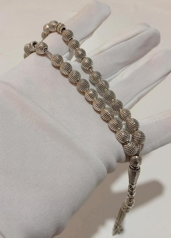 925 GÜMÜŞ KAPLAMA HARİKA TESBİH - Görsel 5