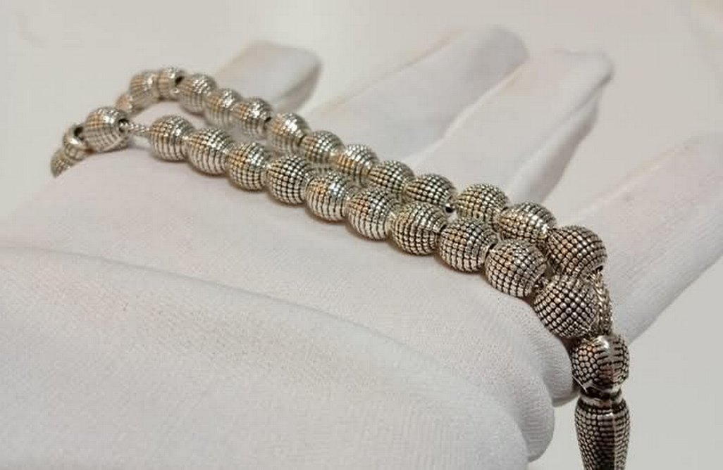 925 GÜMÜŞ KAPLAMA HARİKA TESBİH - Görsel 4