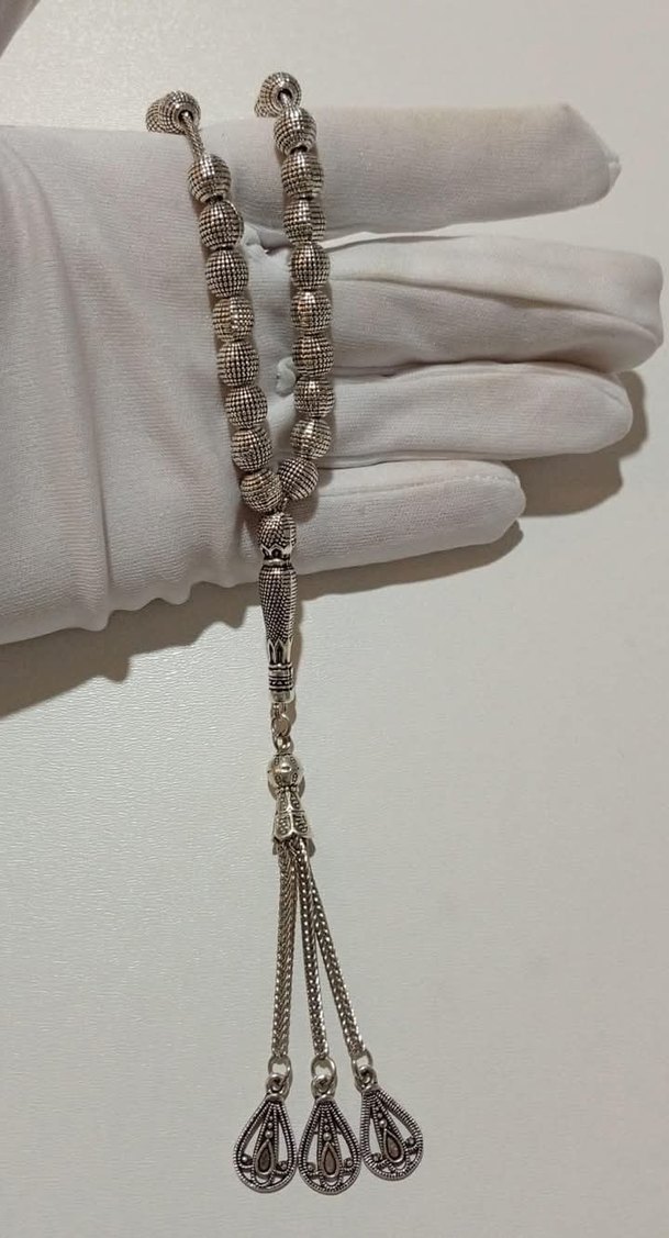 925 GÜMÜŞ KAPLAMA HARİKA TESBİH - Görsel 3