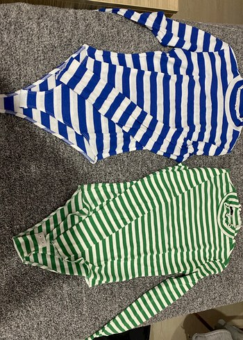 Diğer Boğazlı Uzun Kollu Kadın Bluz body 3 lü