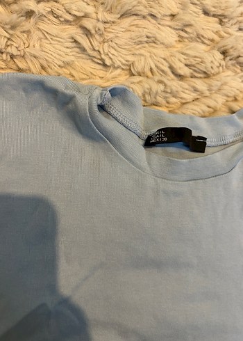 Diğer Miu Miu Mavi Pamuklu Kısa Kollu Tişört crop