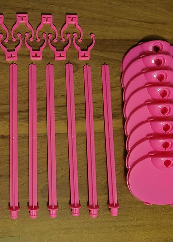 8 Adet Pembe Bebek Standı