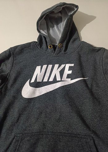 Gri Nike Kapüşonlu Erkek Sweatshirt - Görsel 4