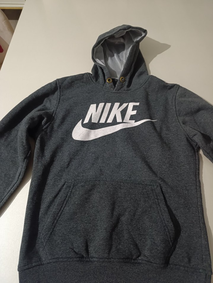 Gri Nike Kapüşonlu Erkek Sweatshirt - Görsel 5