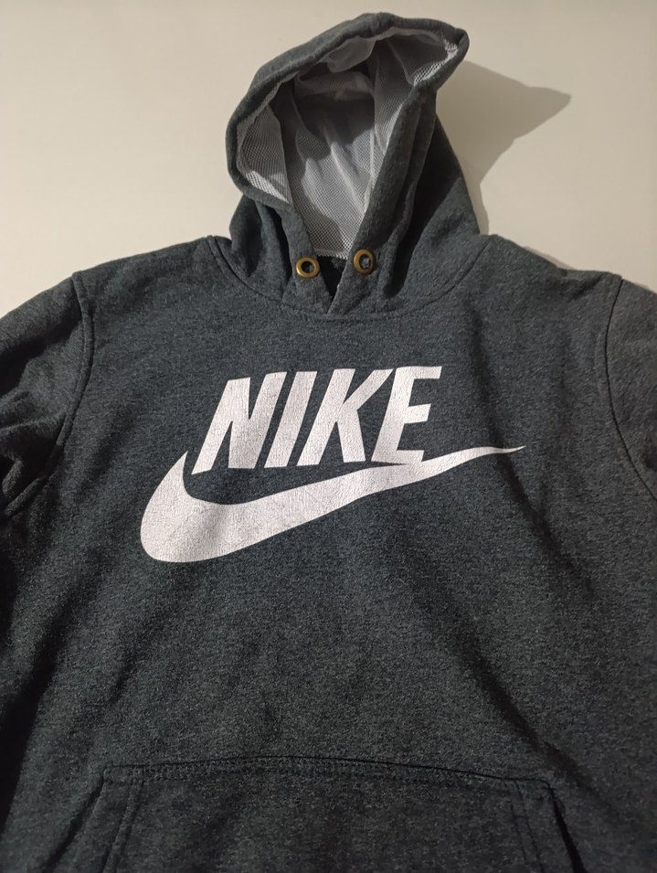 Gri Nike Kapüşonlu Erkek Sweatshirt - Görsel 4