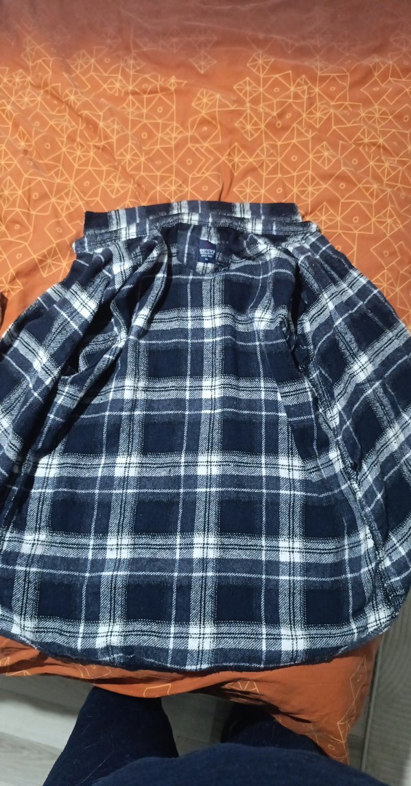 Düğmeli Mavi Erkek Oduncu Gömlek - Görsel 2