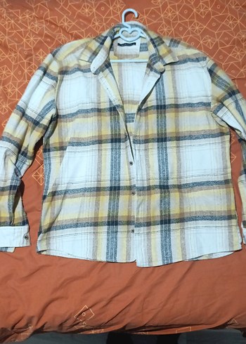 Düğmeli Bej Pamuklu Oduncu Gömlek - Görsel 3