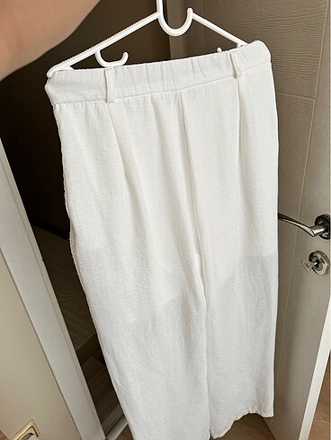 Beyaz keten pantolon - Görsel 7