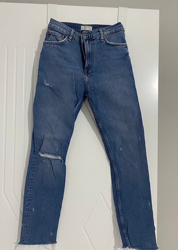 Mavi Jeans Kadın Mavi Bol Kesim Yırtık Kot Pantolon
