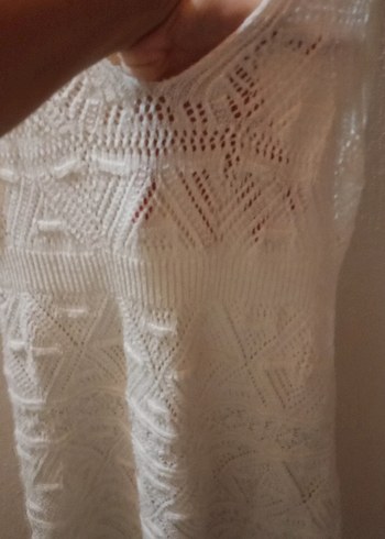 Beyaz Dantel plaj elbisesi - Görsel 4