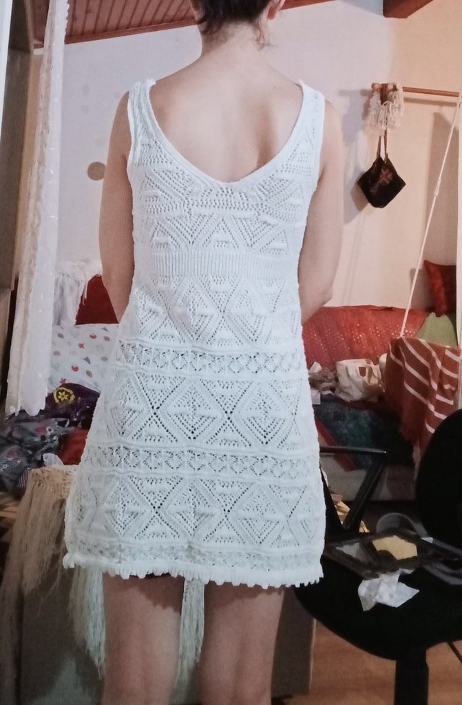 Beyaz Dantel plaj elbisesi - Görsel 2