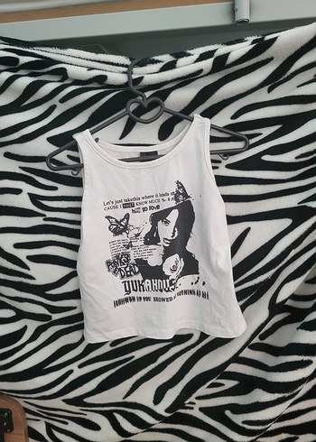 Baskılı Rock Punk crop