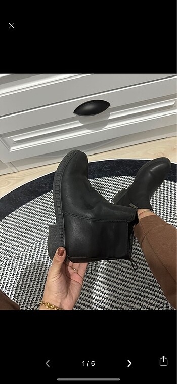 36,5 Beden siyah Renk Kadın Siyah Kısa Bot