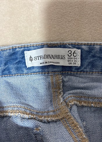 Kadın Mavi Bağcıklı Mini Denim Şort - Görsel 3