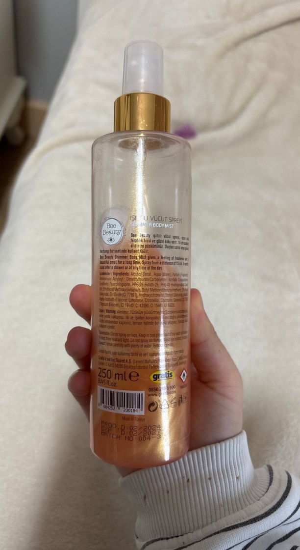 Bee Beauty Işıltılı Vücut Spreyi 250 ml - Görsel 2