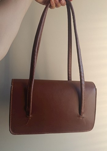 Kahverengi Deri Minimalist Kadın Çanta - Görsel 3