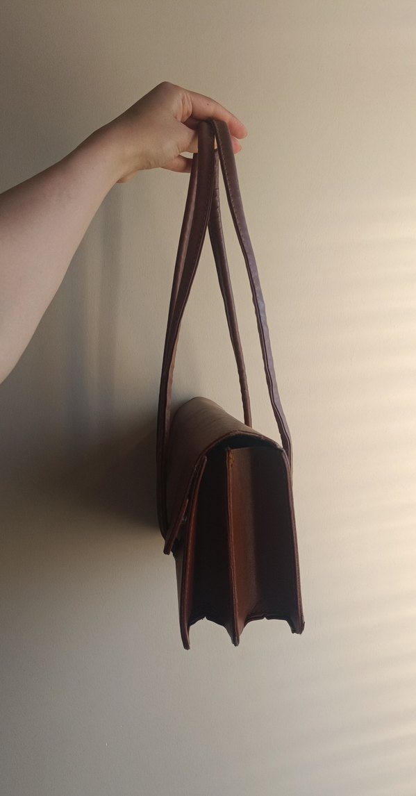 Kahverengi Deri Minimalist Kadın Çanta - Görsel 2