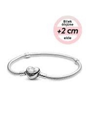 Pandora Moment Kalp Klipsli Bileklik 16 cm (SIFIR)