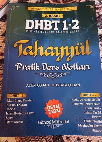 Dhbt ders notları