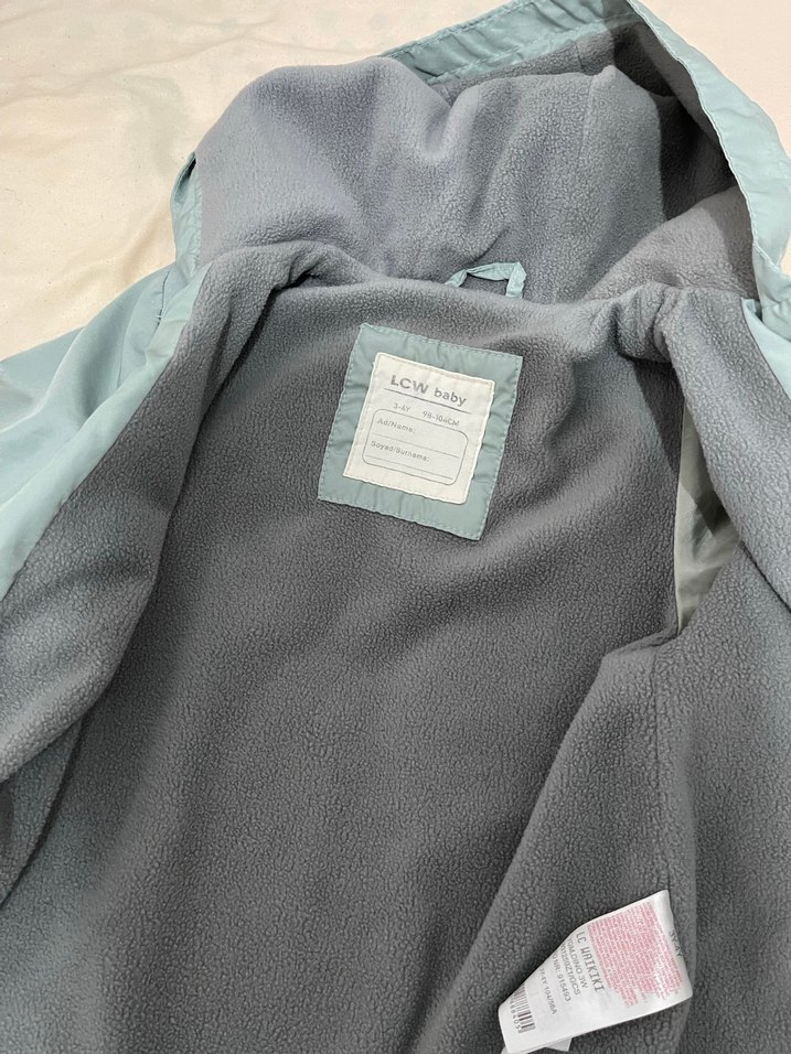 Yeşil Erkek Çocuk Fermuarlı Yağmurluk - Görsel 2