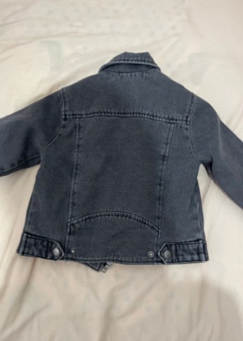 Zara erkek Çocuk Gri Denim Biker Ceket - Görsel 3