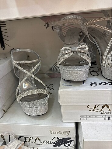 Platform düğün nişan kına ayakkabısı sıfır ürün - Görsel 7
