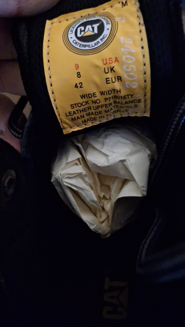 Orijinal Siyah  Cat 42 numara erkek botu - Görsel 5