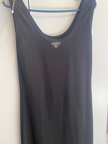 Prada Prada midi yirtmacli elbise