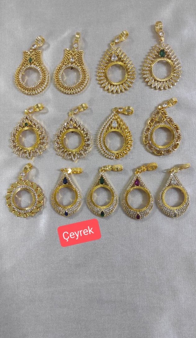 Çeyrek altın takmalı kolye ucu - Görsel 3