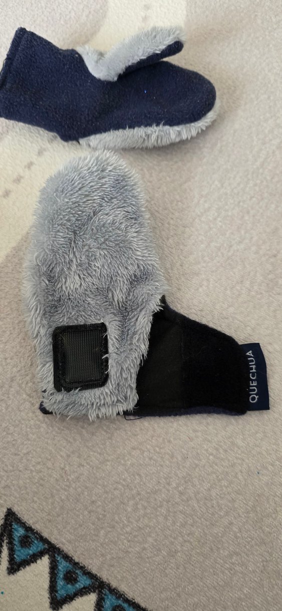 Gri Kürk Detaylı Eldiven (2 yas) - Görsel 3