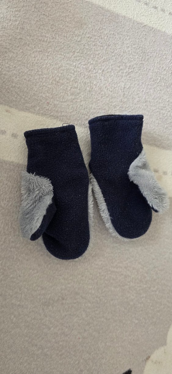 Gri Kürk Detaylı Eldiven (2 yas) - Görsel 2