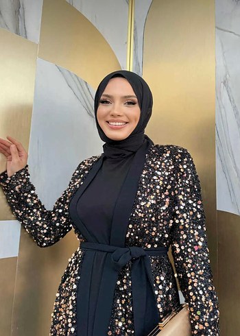 52 Beden Payetli abaya