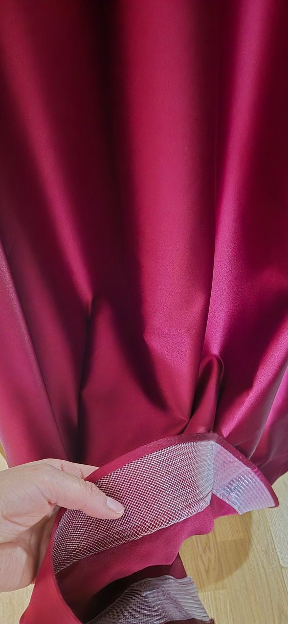 Bordo Uzun Kollu Drapeli Abiye Elbise - Görsel 3