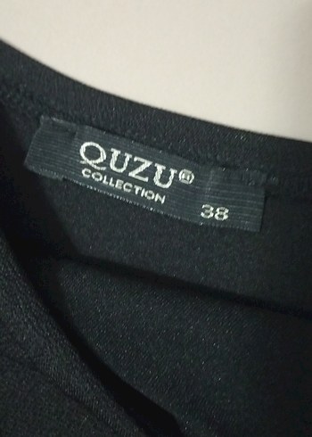 m Beden Drapeli Siyah Kadın Bluz