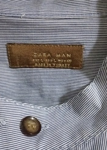 Gri Denim Erkek Gömlek Uzun Kollu Düğmeli - Görsel 2